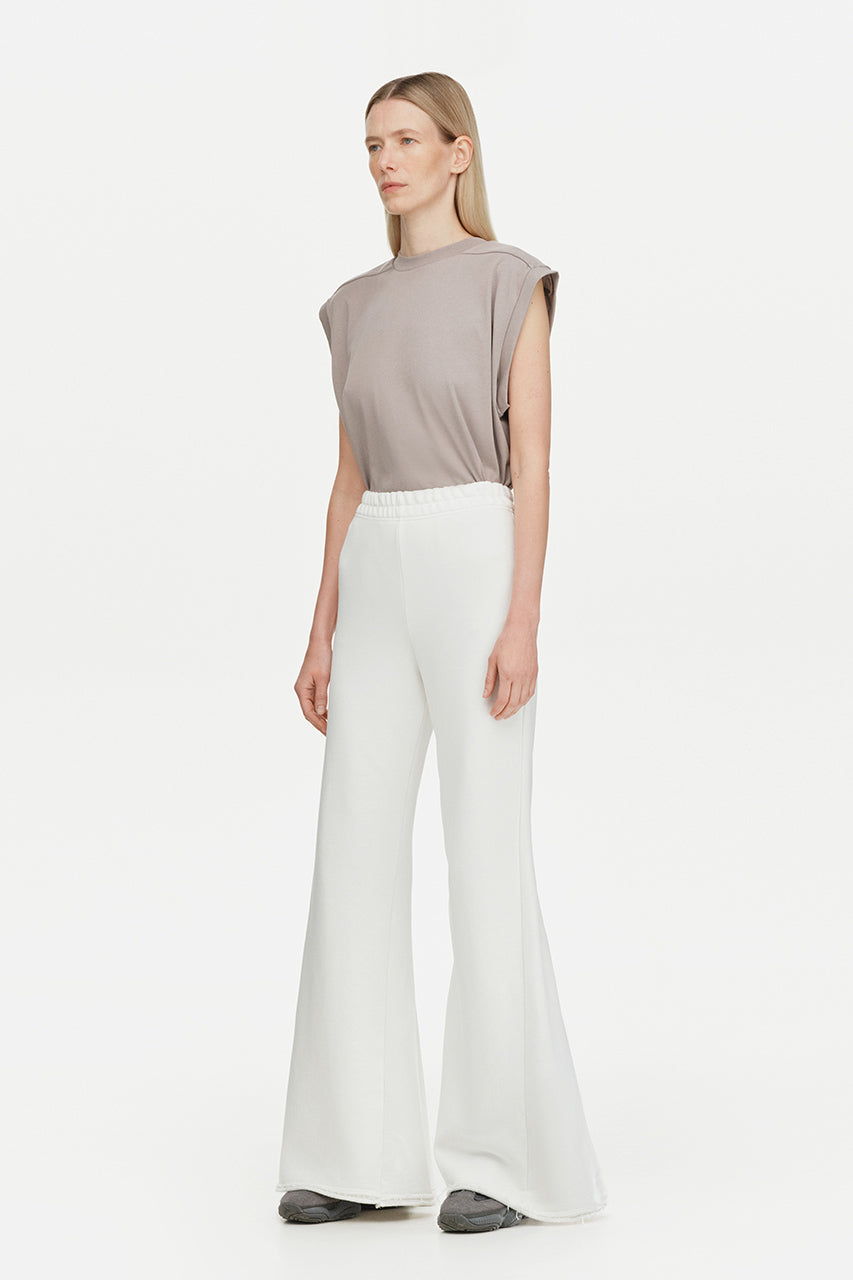 White Wide-Leg Trousers