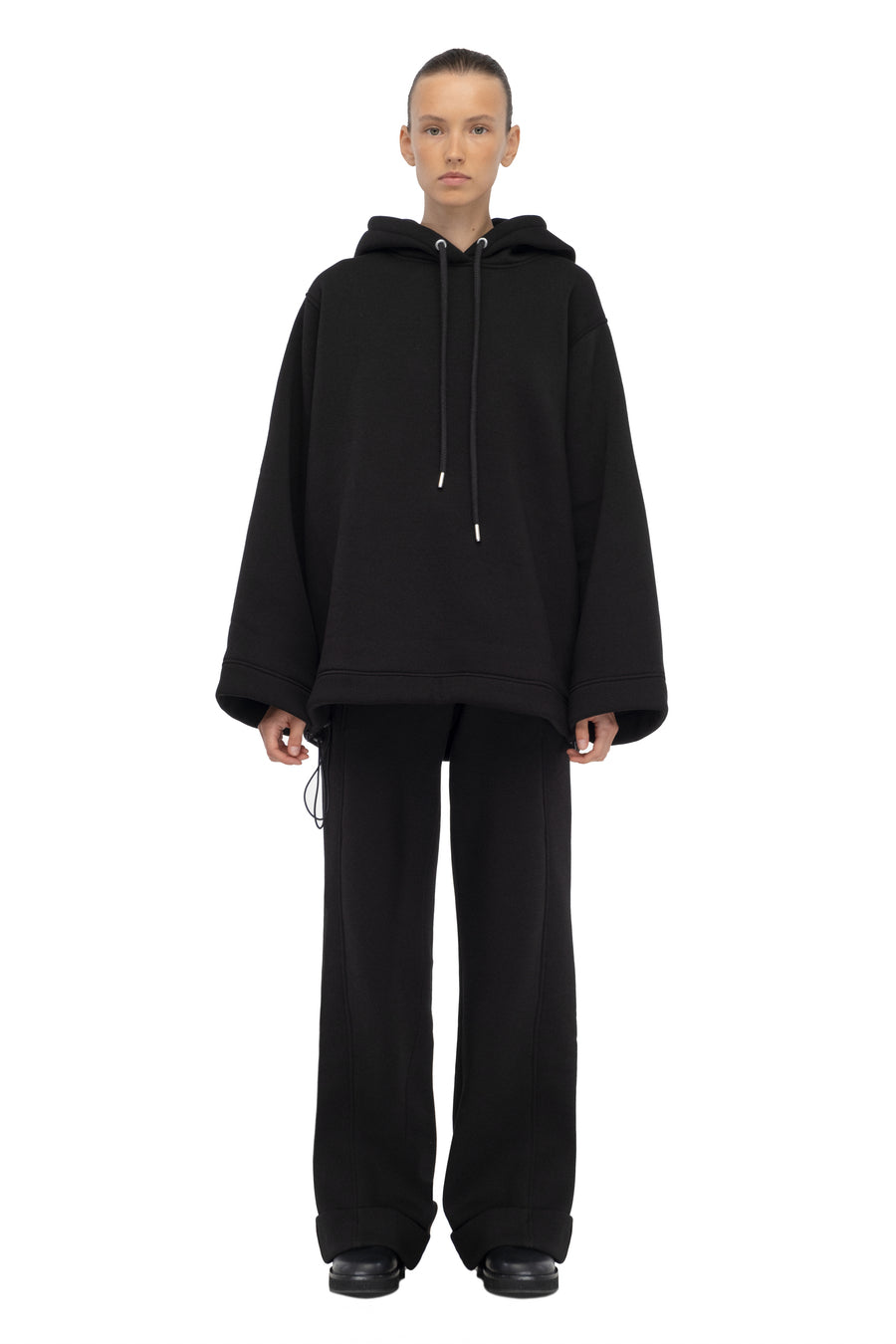 Black Fleece Flared Trousers Tracksuit