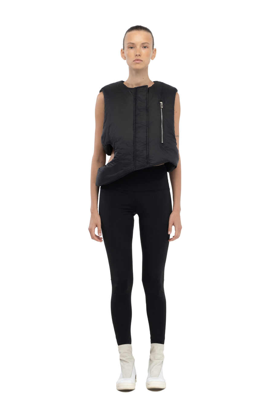 Black Asymmetric Vest