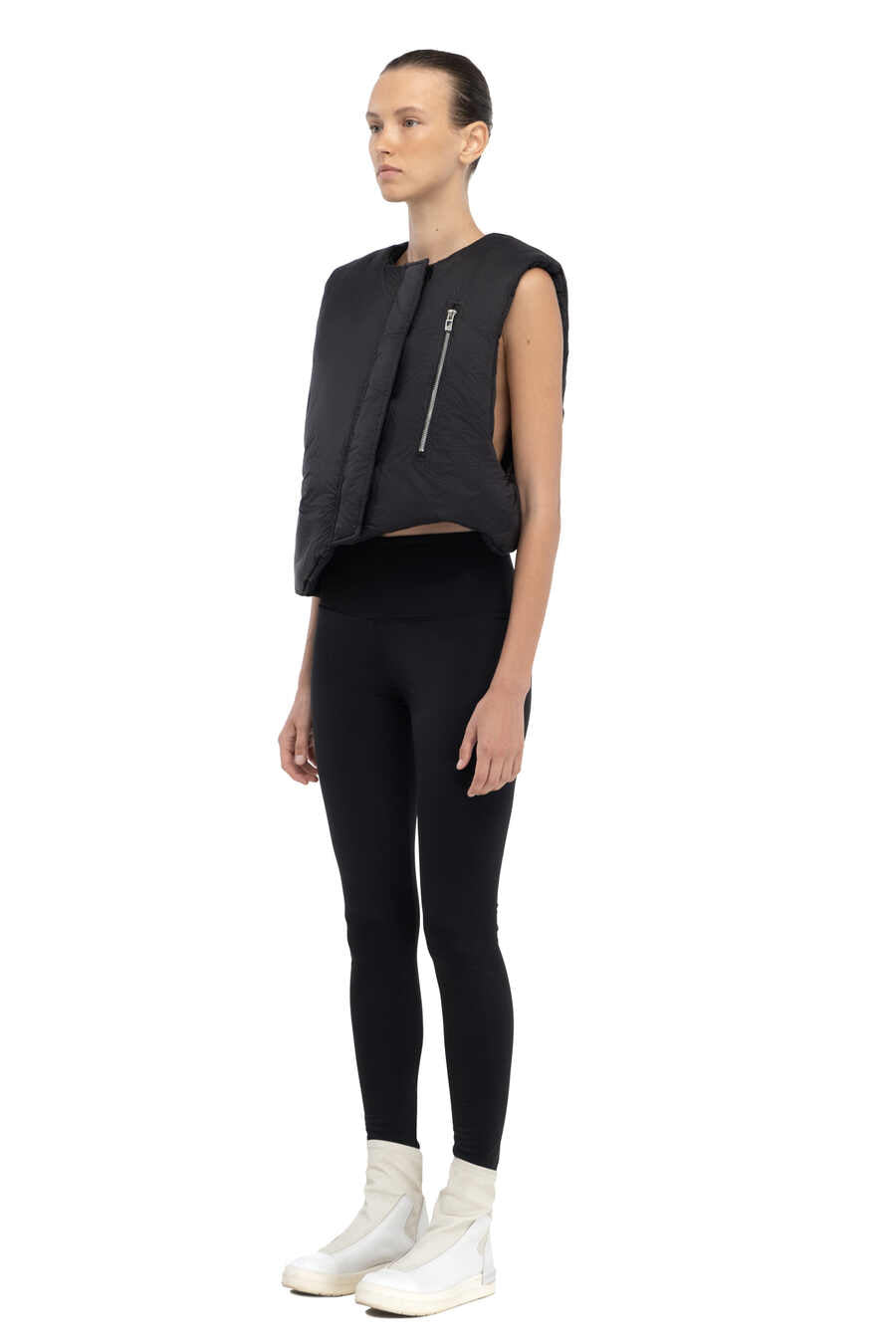 Black Asymmetric Vest