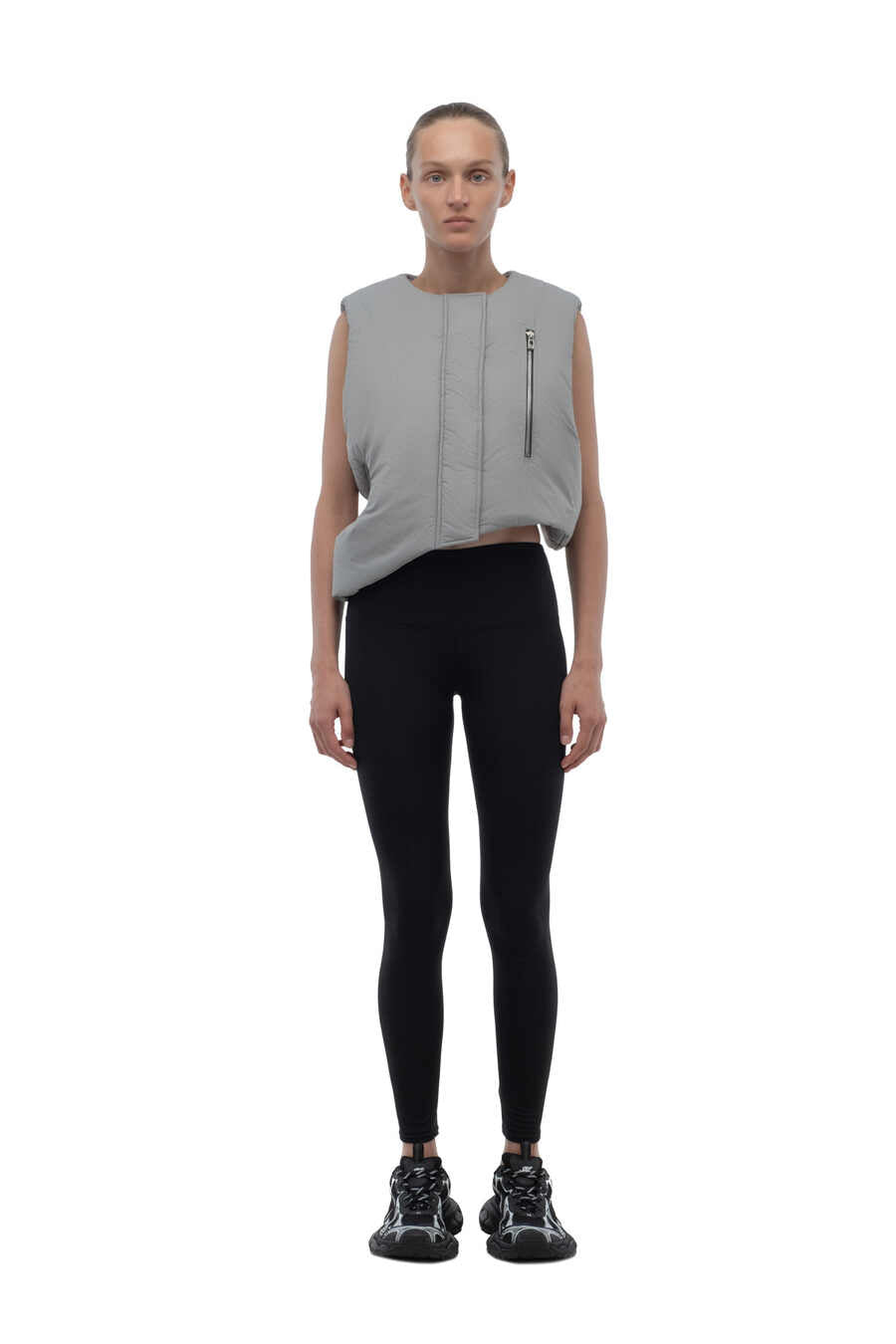 Grey Asymmetric Vest