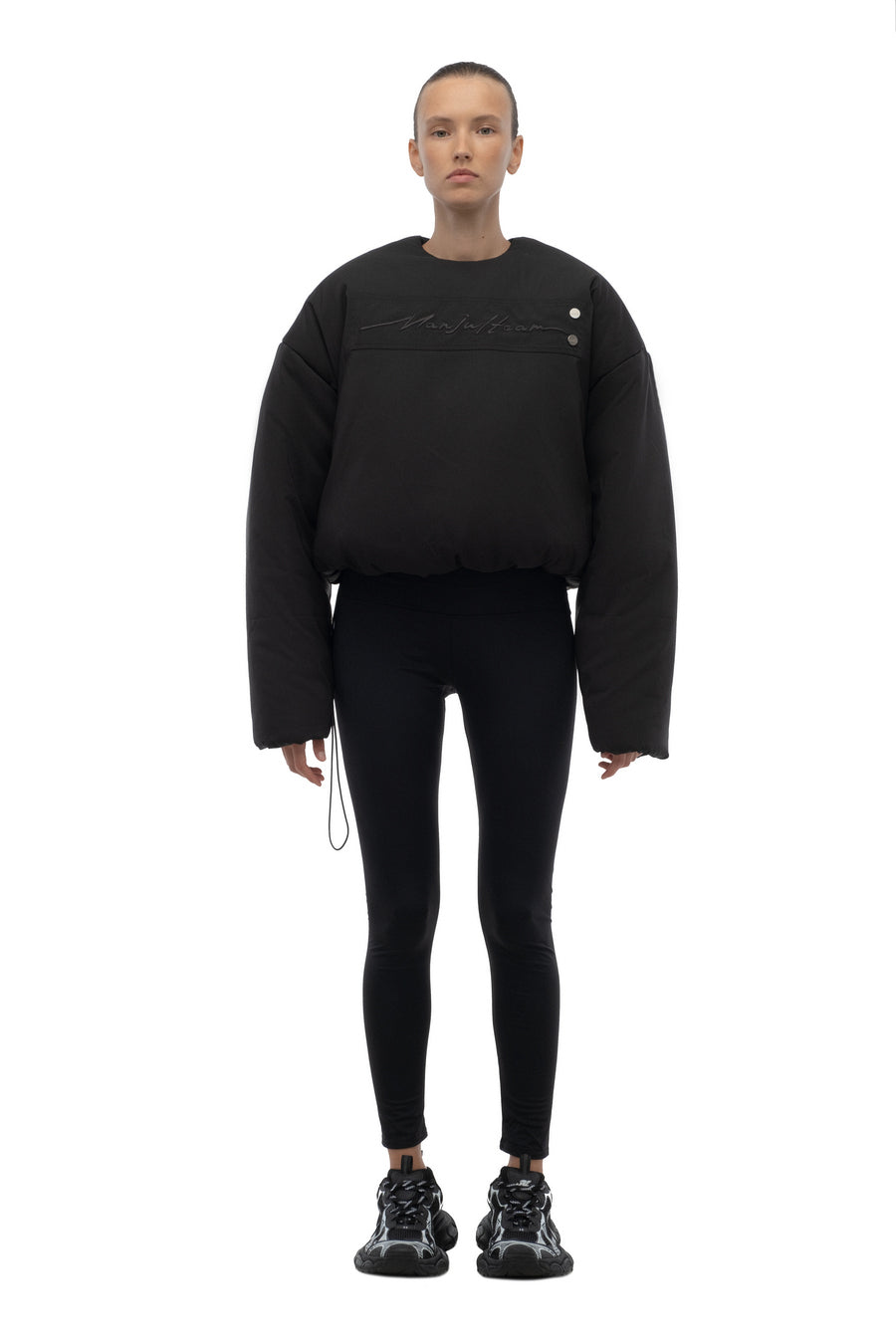 Black Puffer Sweatshirt