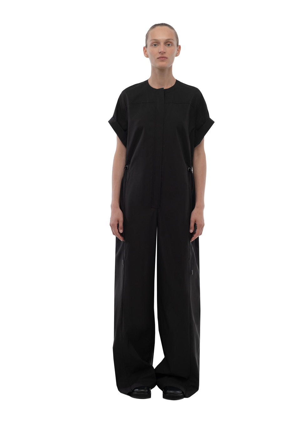 Black Straight-Leg Jumpsuit