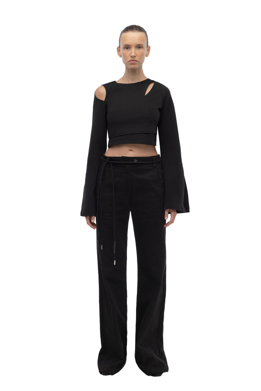 Black Flared Trousers