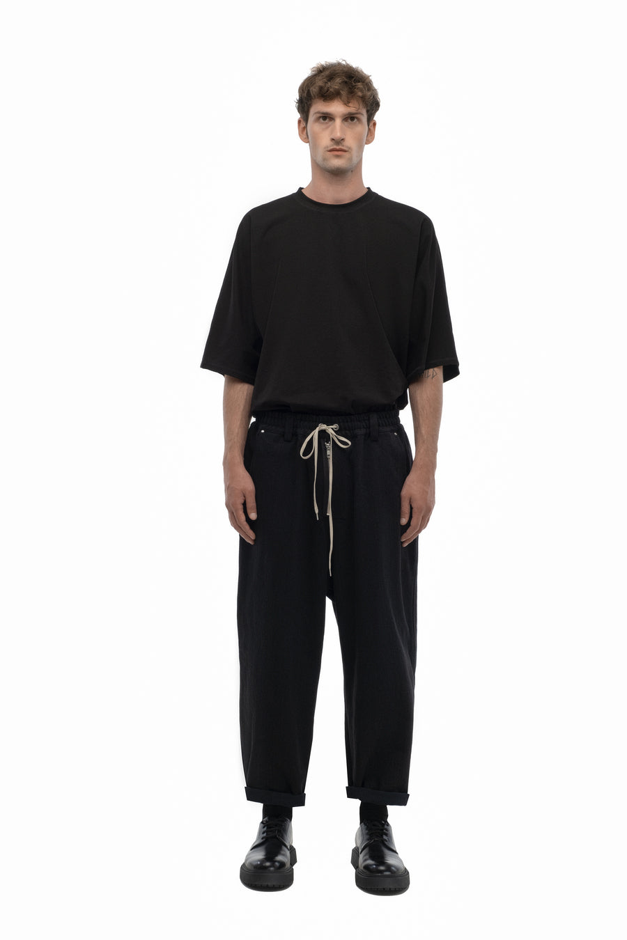 Black Drawstring Trousers