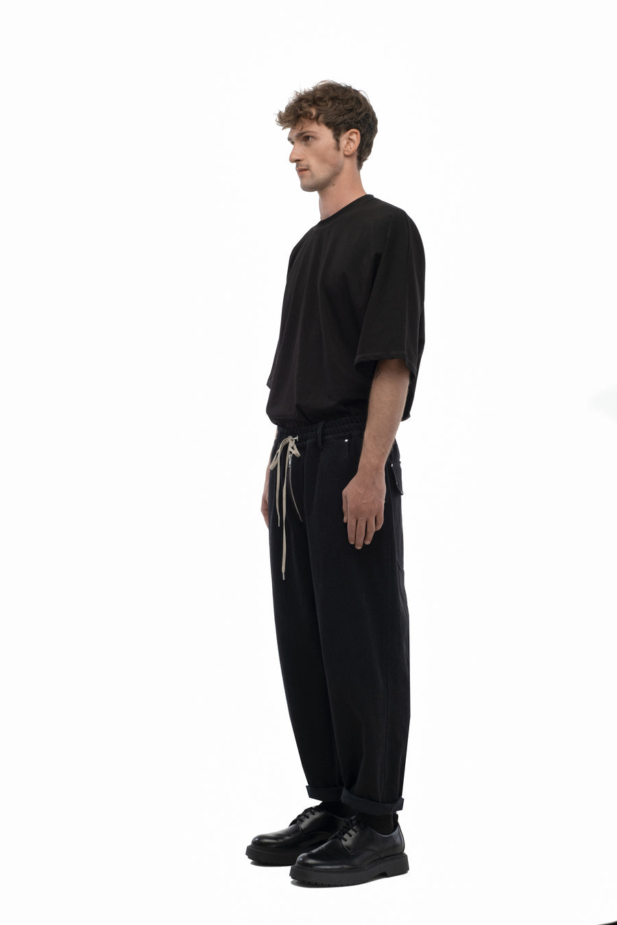 Black Drawstring Trousers