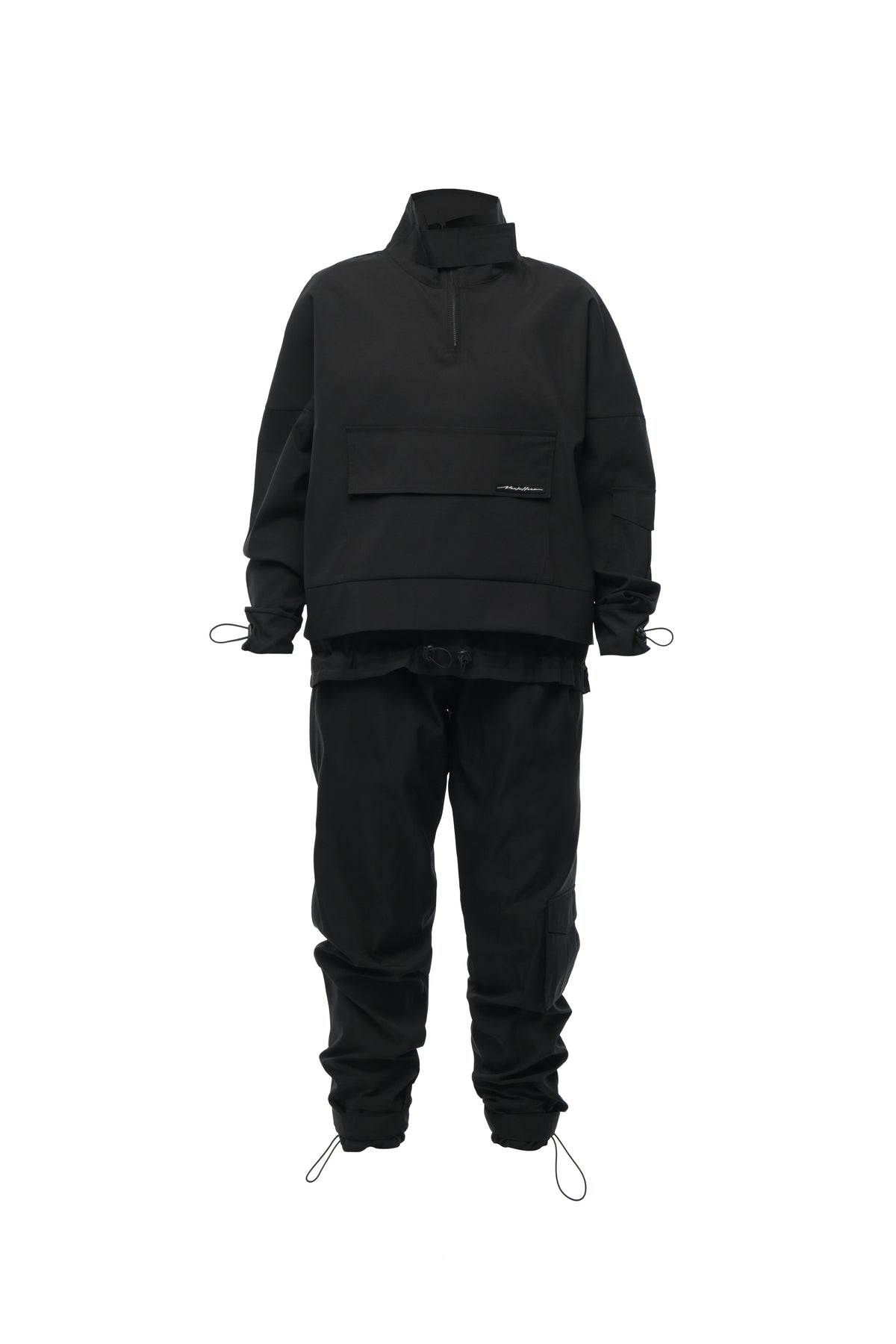 Black Drawstring Trousers Tracksuit