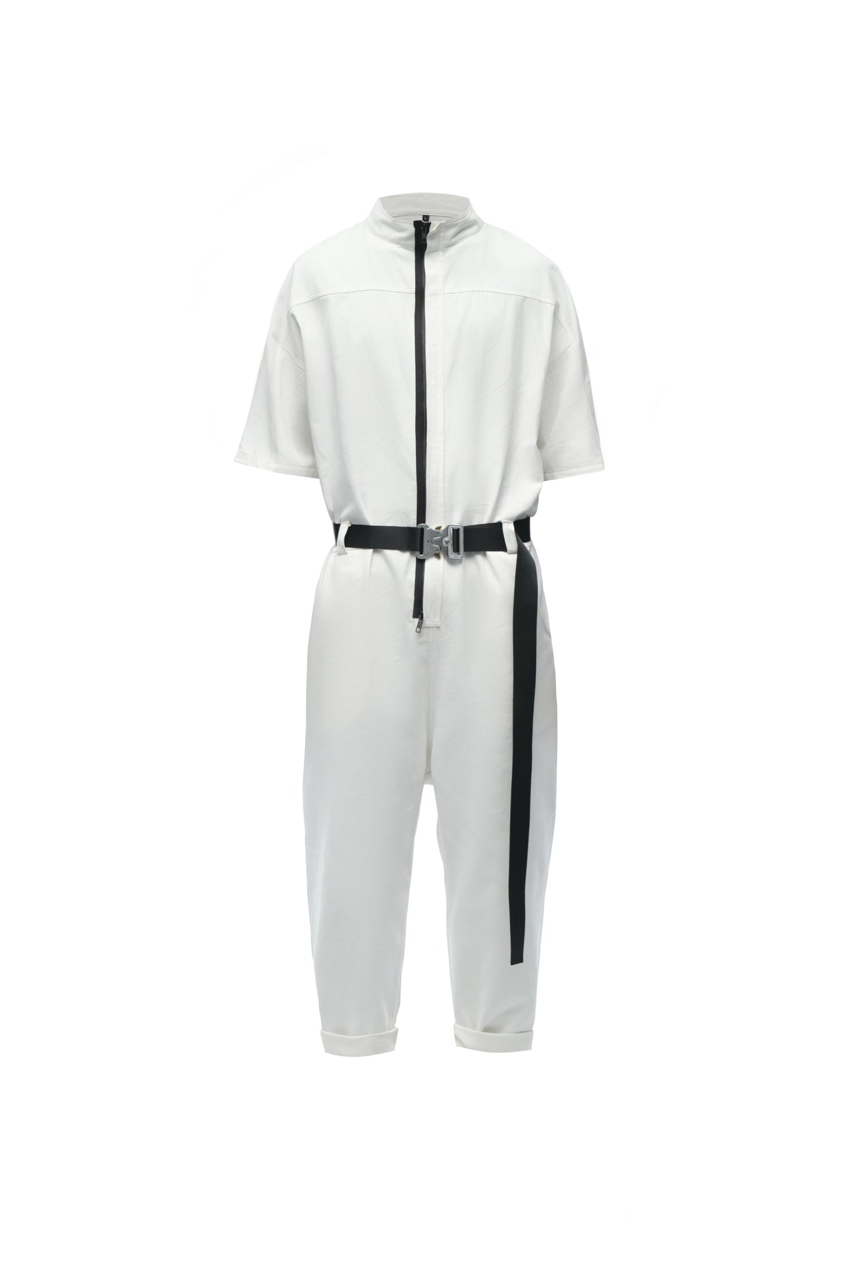 White Belted Jumpsuit