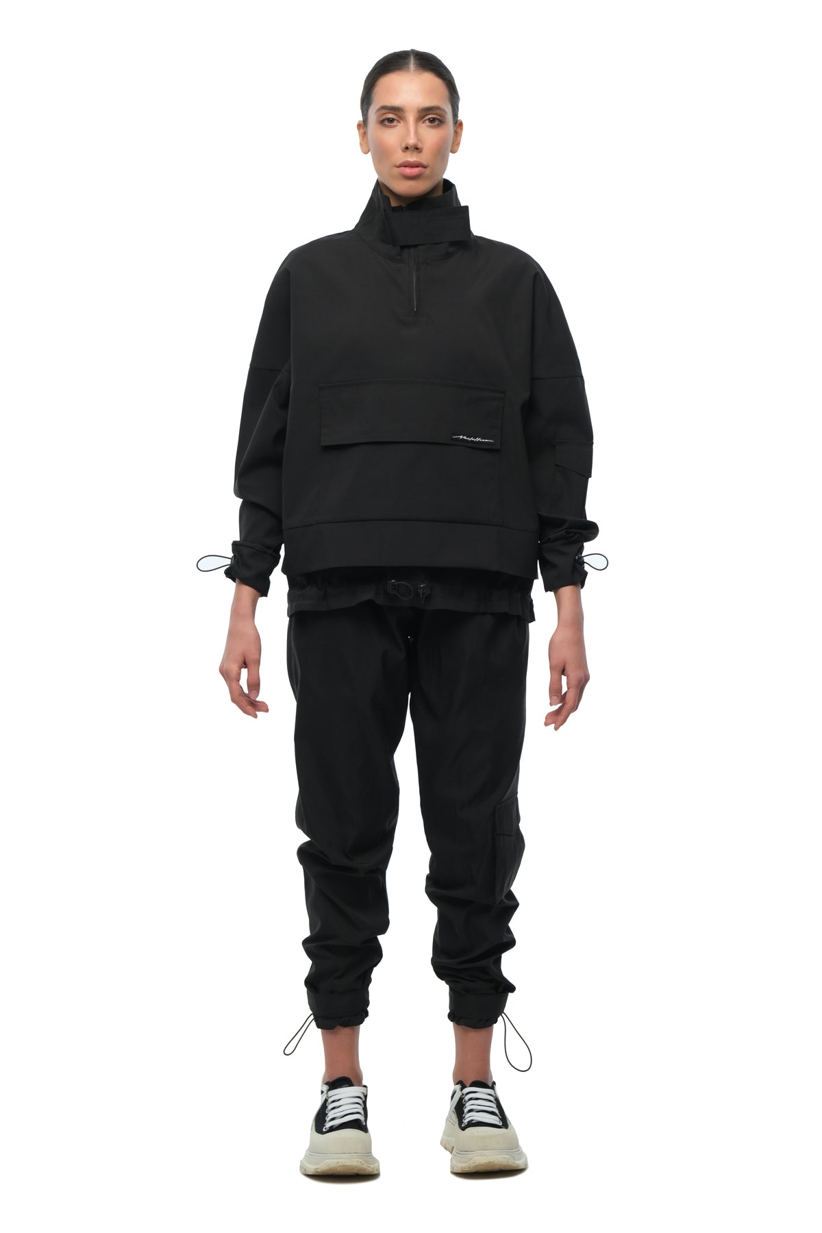 Black Drawstring Trousers Tracksuit